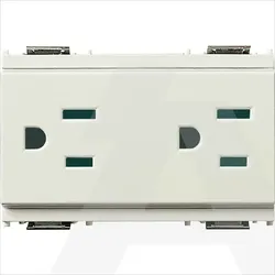 16243.B | Two 2P+E15A127V USA SICURY outlets