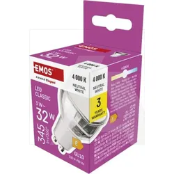 ZQ8E18 LED žarulja Classic MR16 srebrna/ GU10 / 3 W (32 W) / 345 lm / Neutralna bijela