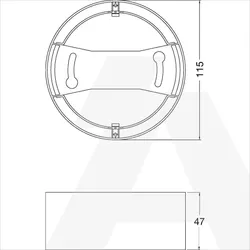 DOWNLIGHT IP44 FRAME DN 115 WT