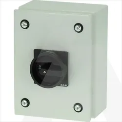P1-40/SE1/SVB-SW/N | Main switch, 3+N-pole, 40A, in sheet-steel enclosure, IP65