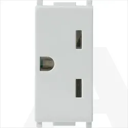 14247.SL | 2P+E 15A American outlet Silver