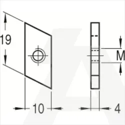 4TBC811447C0100 | NUTS IN METAL M8 (100)