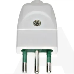 00201.B | 2P+E 10A S11 axial plug white