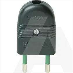 01020 | 2P 10A axial plug black