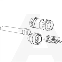 2TLA020003R0900 | JSHK1-B MALE PLUG FOR CABLE