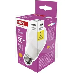 ZQ5E33 LED žarulja Classic A60 / E27 / 58 W (50 W) / 645 lm / Neutralna bijela