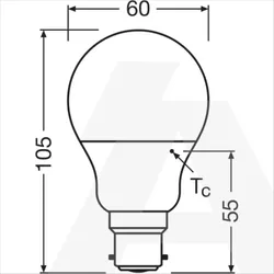 LED CLA60 8.5W 827 FR B22D P LEDV