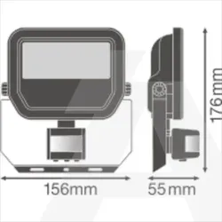 Svjetiljka FLOODLIGHT PFM 20W/4000K SYM 100 S BK