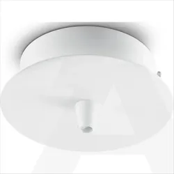 122823 | ROSONE METALLO 1 LUCE ROUND BIANCO