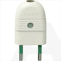 01020.B | 2P 10A axial plug white