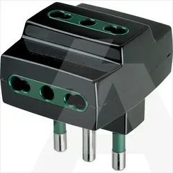 00321 | S17 multi-adaptor +3P17/11 outlets bl