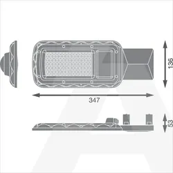 URBAN LITE M 50W 840 IP65 GY EUE LEDV