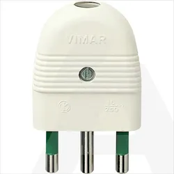 01026.B | 2P+E 16A axial plug white