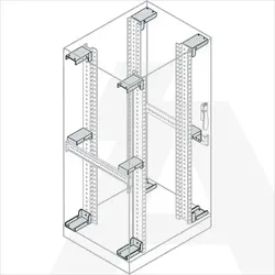 EB8001 | 2 INTERM. BRACKETS RACK FIX CENT. L 80