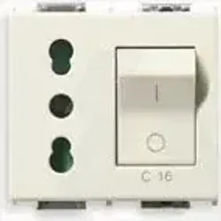 08441 | 2P+E 16A P17/11 outlet+C16 CB