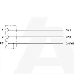 1411644 | SAC-3P- 1,0-PVC/M12FSS PE