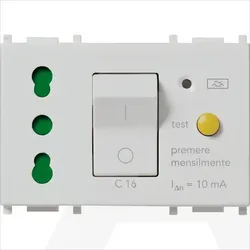 14283.SL | 2P+E 16A P17/11 outlet +C16 RCBO S