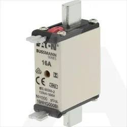 16NHG000BI | NH fuse gG/gL 500V 16A 000 dual indication, insulated gripping lugs