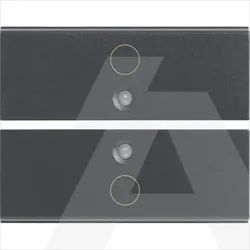 16842.0 | Two half-buttons 2M O symbol grey