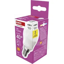 ZQ1E23 LED žarulja Classic Mini Globe / E14 / 42 W (40 W) / 470 lm / Neutralna bijela