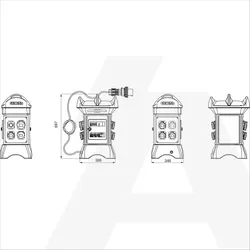 GW60764H | Plug HP IP67 2P+E 32A TRASF.12H
