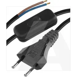 S09273 Priključna vrvica PVC 2075mm s prekidačem crna 3M