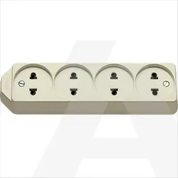 01271 | Multi-outlet 4USA+EU ivory