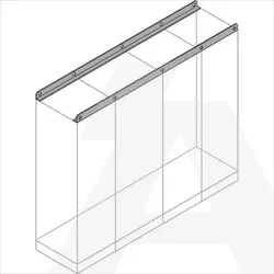 TU1001 N 2 STRUCTURE RAILS W 1600MM IS2 MOUNTED