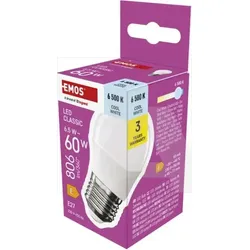 ZQ6E44 LED žarulja Classic Mini Globe / E27 / 65 W (60 W) / 806 lm / Hladna bijela
