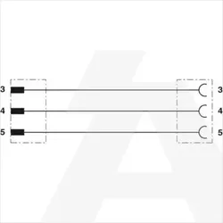 1402561 | SAC-3P-M12MS/5,0-PUR/M12FS 345