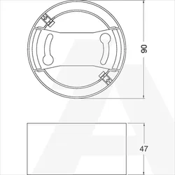 DOWNLIGHT IP44 FRAME DN 90 WT