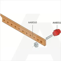 AA8010 | BAKRENE SABIRNICE L=1000MM ZA SR2, 4KO