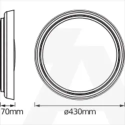 Smart+ Orbis Ceiling Plate WIFI TW 430mm Grey