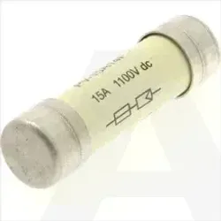 PV-15A14F | High speed photovoltaic ferule fuse link, 14x51mm, 1100V DC, 15A cylindrical