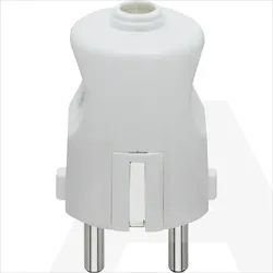 00230.B | 2P+E 16A German axial plug white