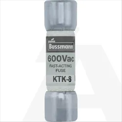 KTK-8 | Fuse link (UL standard), Class Supplemental (fast acting), 600V AC, 8A