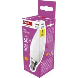 ZQ3E43 LED žarulja Classic Candle / E14 / 65 W (60 W) / 806 lm / Neutralna bijela