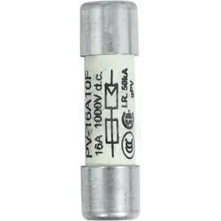 PV-16A10F | High speed photovoltaic ferule fuse link, 10x38mm, 1000V DC, 16A cylindrical