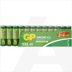 B1220F Baterija GP GREENCELL cink-kloridna R6 AA 12 folija