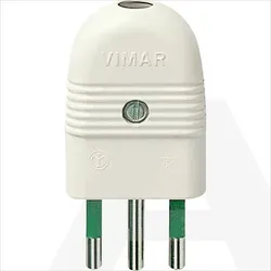 01021.B | 2P+E 10A axial plug white