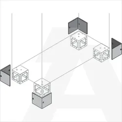 ZN1040 | 4 POKLOPCA PODNOZJA ZA AM2/IS2