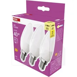ZQ3E21.3 LED žarulja Classic Candle / E14 / 42 W (40 W) / 470 lm / Topla bijela