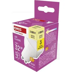 ZQ8E12 LED žarulja Classic MR16 bijela/ GU10 / 3 W (32 W) / 345 lm / Topla bijela