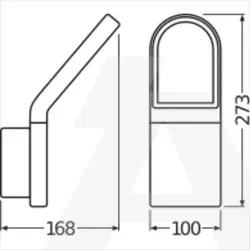 Svjetiljka O FACADE EDGE 12W/3000K GY IP54