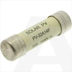 PV-32A14F | High speed photovoltaic ferule fuse link, 14x51mm, 1000V DC, 32A cylindrical