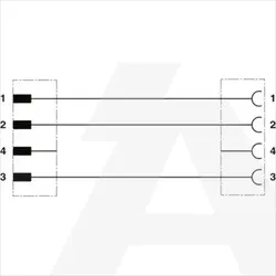 1431283 | SAC-4P-M12MS/ 2,0-960/M12FS VA