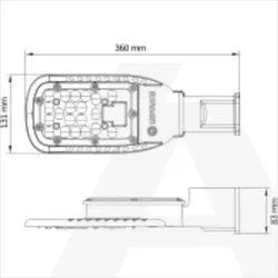 Svjetiljka ECO AREA 45W SPD 840 5400LM GR