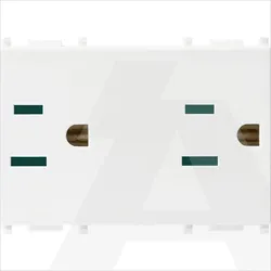 14243 | Two 2P+E 15A 127V USA SICURY outlets