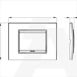 GW16203XA | LUX Plate 3-GANG Met. Alumin.monochrom