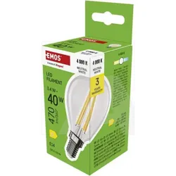 ZF1D23 LED žarulja Filament Mini Globe / E14 / 34 W (40 W) / 470 lm / Neutralna bijela